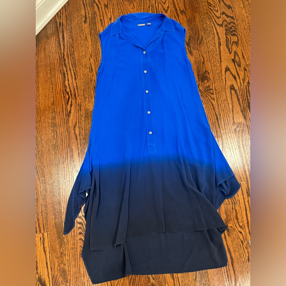 Women’s Foundae silk dip dyed blue dress size 8